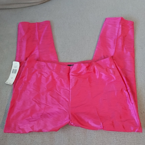 Lauren Ralph Lauren 100% Silk High Rise Ankle Pants Sz-12 NWT - Picture 3 of 6